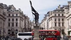 Banksy Unveils Striking New London Statue Depicting a Flag-Blinded Figure in a Suit