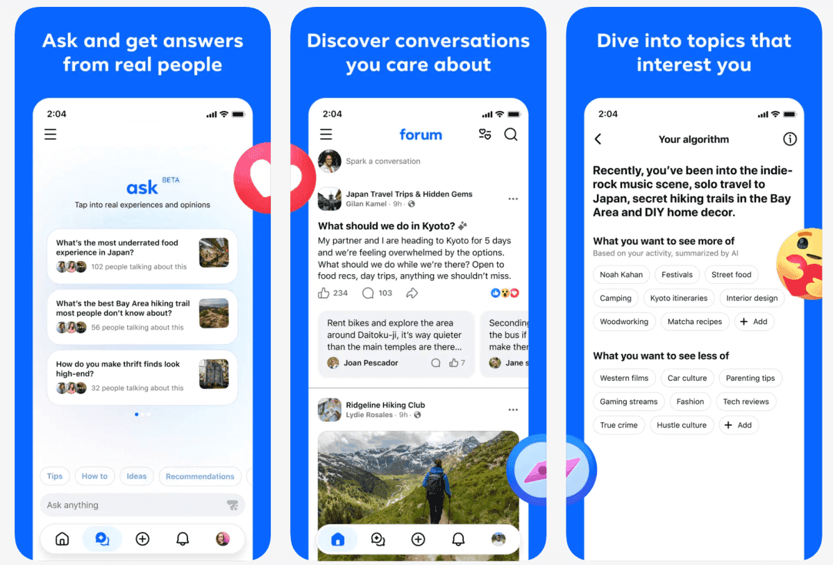 Meta Launches Forum: A Reddit-Style App Built Around Facebook Groups